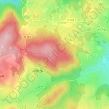 La Siaugue topographic map, elevation, terrain