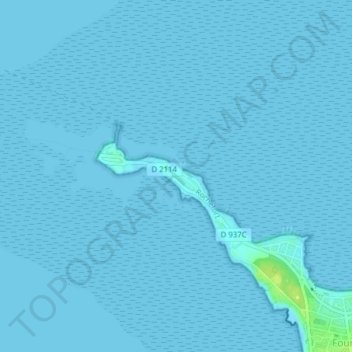 Pointe de la Fumée topographic map, elevation, terrain