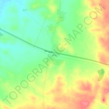 Hamdun topographic map, elevation, terrain