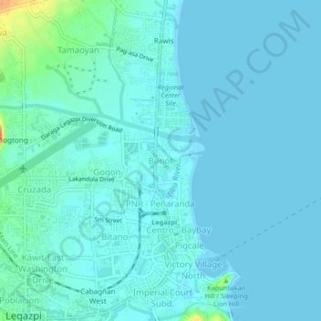 Bonot topographic map, elevation, terrain