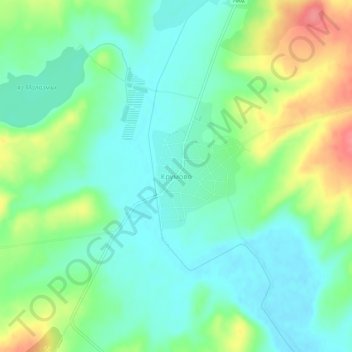 Krumovo topographic map, elevation, terrain