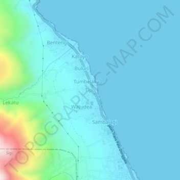 Tipo topographic map, elevation, terrain