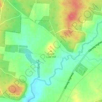 Sugar Loaf Hill topographic map, elevation, terrain