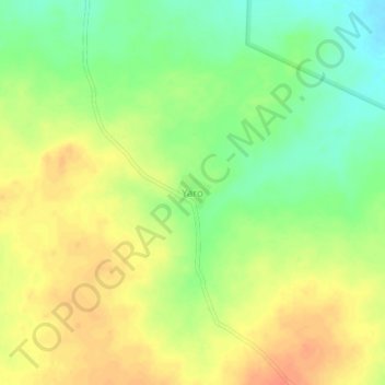 Yaro topographic map, elevation, terrain