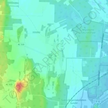 Degernäs topographic map, elevation, terrain