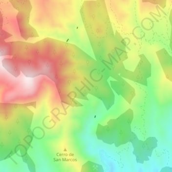 El Pocico topographic map, elevation, terrain