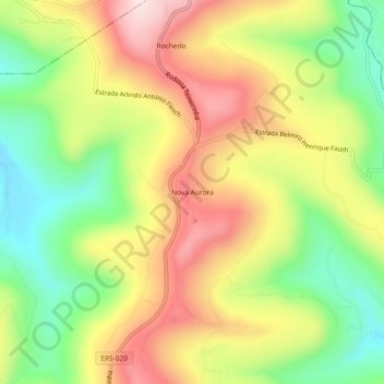 Nova Aurora topographic map, elevation, terrain