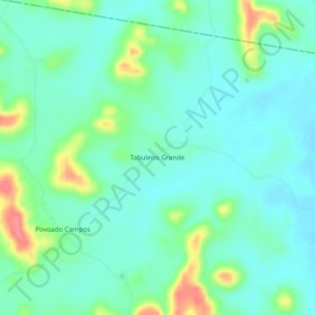 Tabuleiro Grande topographic map, elevation, terrain