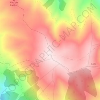 Pico de Meda topographic map, elevation, terrain