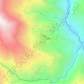Mamit topographic map, elevation, terrain