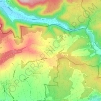 Baltersweil topographic map, elevation, terrain
