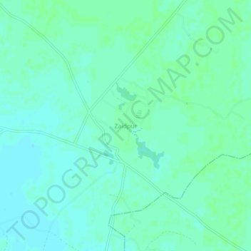 Zaidpur topographic map, elevation, terrain