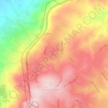 السعادة topographic map, elevation, terrain