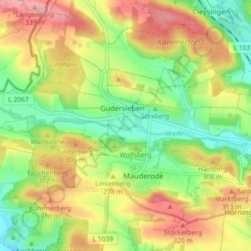Holland topographic map, elevation, terrain