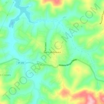 Bairro da Ressaca topographic map, elevation, terrain