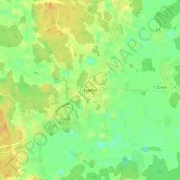 Harbo topographic map, elevation, terrain