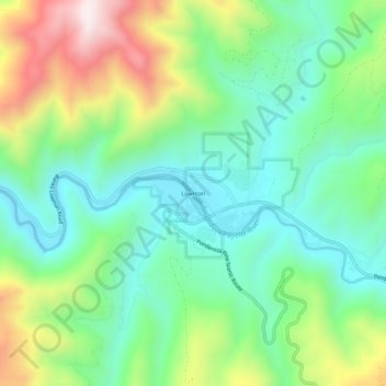 Lowman topographic map, elevation, terrain