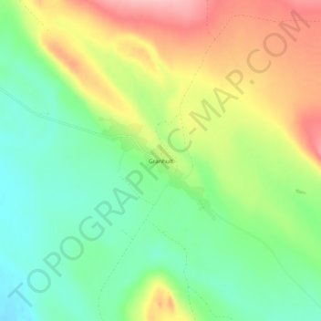 Granhult topographic map, elevation, terrain