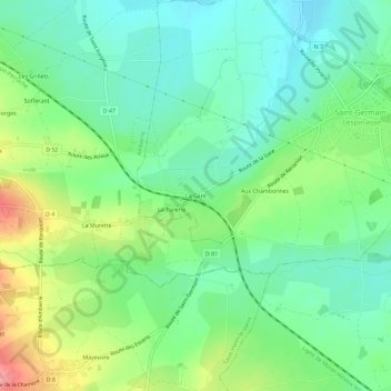 La Gare topographic map, elevation, terrain