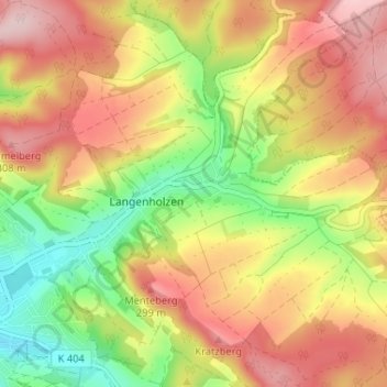 Sack topographic map, elevation, terrain