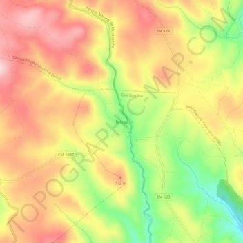 Refega topographic map, elevation, terrain