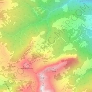 Mörlialp topographic map, elevation, terrain