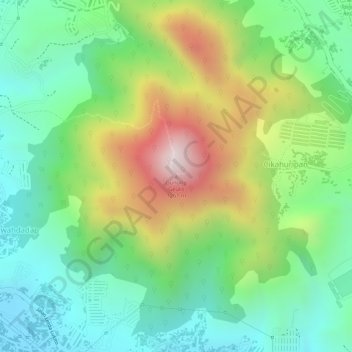 Gunung Geulis topographic map, elevation, terrain