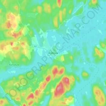 Anttola topographic map, elevation, terrain
