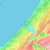 Rabat topographic map, elevation, terrain