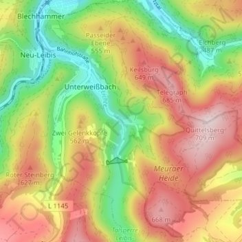 Quelitz topographic map, elevation, terrain