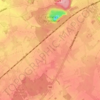 Cognebeau topographic map, elevation, terrain