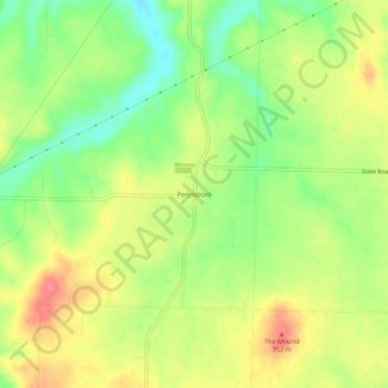 Pennsboro topographic map, elevation, terrain
