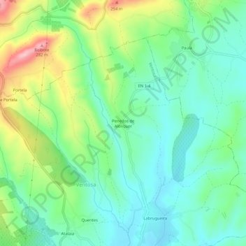 Penedos de Alenquer topographic map, elevation, terrain
