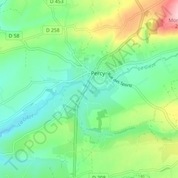 Le Moulin de Haut topographic map, elevation, terrain