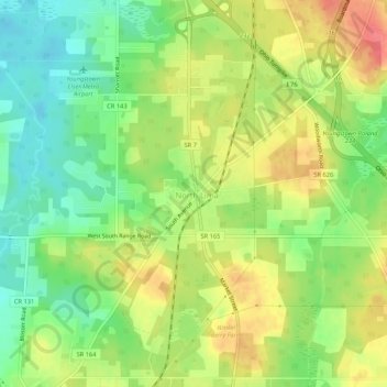 North Lima topographic map, elevation, terrain