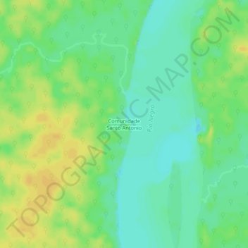 Comunidade Santo Antonio topographic map, elevation, terrain
