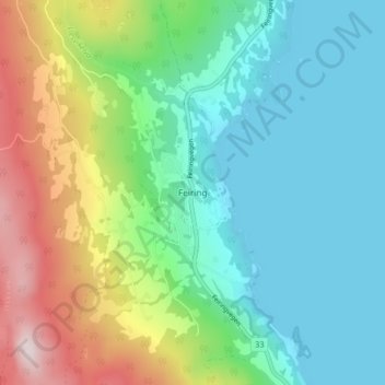 Feiring topographic map, elevation, terrain