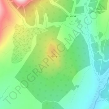 Craigengillan topographic map, elevation, terrain