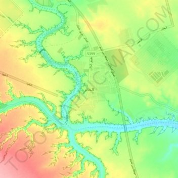 Al Hair topographic map, elevation, terrain