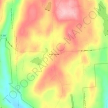 Cold Spring topographic map, elevation, terrain