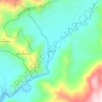 Sedoa topographic map, elevation, terrain