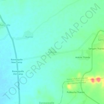 Ankole topographic map, elevation, terrain