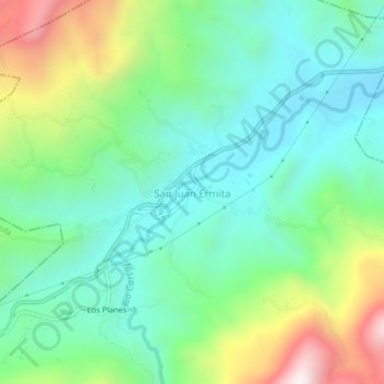San Juan Ermita topographic map, elevation, terrain