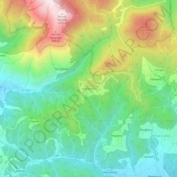 Gombitelli topographic map, elevation, terrain