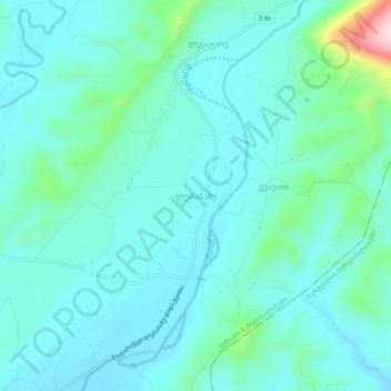 Ledzadzame topographic map, elevation, terrain