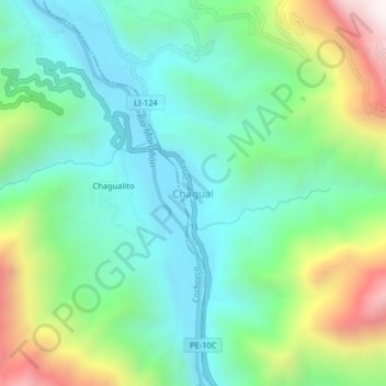 Chagual topographic map, elevation, terrain