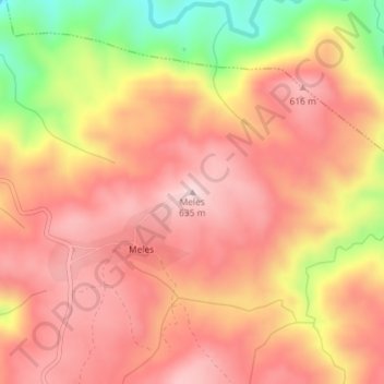 Meles topographic map, elevation, terrain