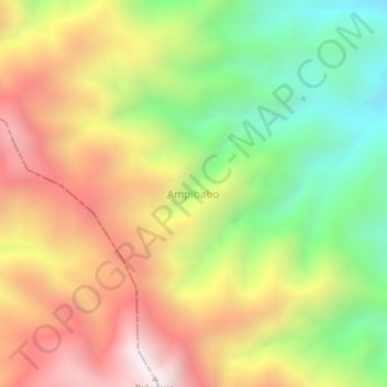 Ampibabo topographic map, elevation, terrain