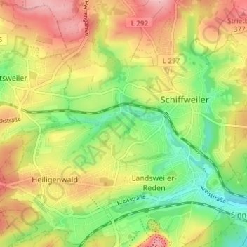 Graulheck topographic map, elevation, terrain