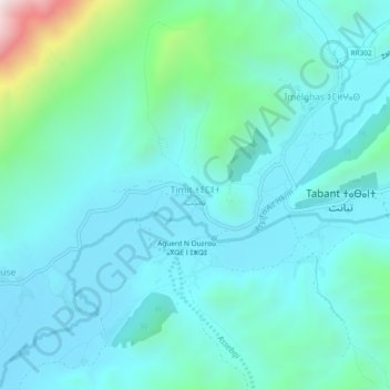 Timit topographic map, elevation, terrain